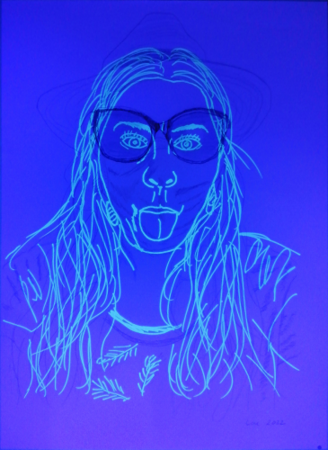Demasquee chapeau illuminé à la lumière noire/UV