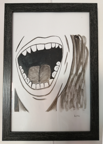 Humeur du moment depuis mars 2020.Dessin à l'encre