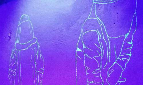 Œuvre mural-Les Fantômes peinture UV